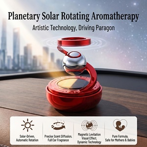 <span class=keywords><strong>Ambientador</strong></span> de coche giratorio suspendido solar, ornamento aromaterapia con bola de anillo estelar para tablero - Product Image 2