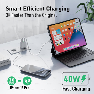 <span class=keywords><strong>USB</strong></span> C sạc cshare 40W <span class=keywords><strong>USB</strong></span> cắm với 2M Loại-C cáp nhiều 4 cổng sạc nhanh cho iPhone 16 15 Pro Max Android <span class=keywords><strong>Adapter</strong></span> - Product Image 3