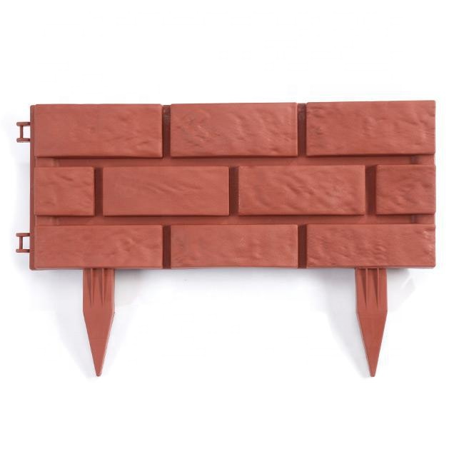 Комплект из 4 садовых пластиковых кирпичных ограждений с эффектом камня