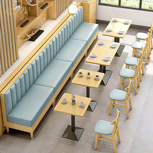 Café Restaurant canapé banc Commercial café hôtel stand sièges meubles Table en bois et ensemble de chaises pour projet - Product Image 1