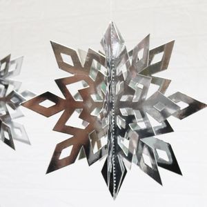 UNKPARTY Eco-Friendly Wholesale Hot <b>Sale</b> Craft Christmas Ornaments Cheap Decoration Home Hanging Sparkly Gold Paper Snowflake - Product Image 1