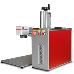 Mesin penanda Laser populer mesin pemotong pengukir Laser Laser putar kecil untuk Baja serat logam Raycus 20W 30W 50W