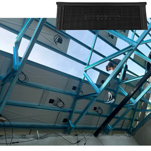 독일에 청정 에너지 태양광 지붕 시트 일체형 태양 전지판 스톤 코팅 태양광 지붕 타일 수출 - Product Image 5