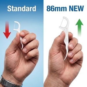 Hilos Dentales con Mango Largo de 86 mm, Palillos de Hilo Dental de Fibra de Polímero de Alta Tensión para Limpieza Profunda de los Molares Posteriores - Product Image 2