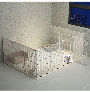 Enclos pour chien surélevé facile à nettoyer avec rangement, clôture pour isolation intérieure, <span class=keywords><strong>cage</strong></span> pour animaux de compagnie - Product Image 4