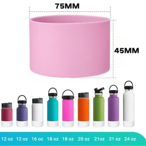 75mm Anti-slip Silicone Water Bottle <b>Boot</b> Cup Bottom Protective Sleeve <b>Cover</b> Fits 12oz to 24oz Tumbler - Product Image 2
