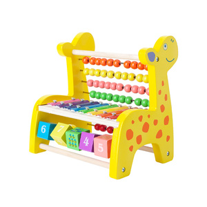 Gioco Matematico Abaco Colorato Arcobaleno, Giocattolo in Legno a Forma di Cervo con Perline Rotonde - Product Image 5