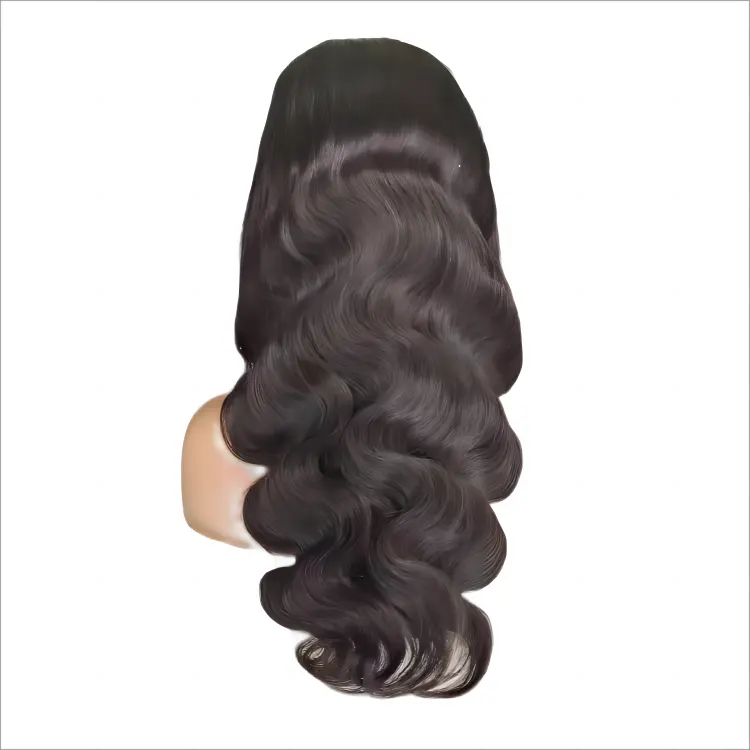 NATURAL BLACK Premium Indian Virgin Remy Human Hair Brazilian 16-36 Inch Hd Ear To Ear Lace Frontal Water Body Wave Wig
