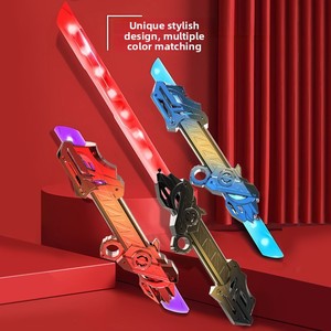 Épée laser de guerre à double tranchant, deux-en-un, télescopique, lumineuse, jouet pour garçon, couteau laser lumineux - Product Image 3