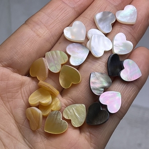 Gemme sciolte a forma di cuore naturale in bianco <span class=keywords><strong>giallo</strong></span> <span class=keywords><strong>nero</strong></span> per gioielli fatti da te - Product Image 5