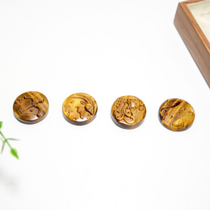 Venta al por Mayor de Tallados de Cristal de Alta Calidad con Signos del Zodiaco, Artesanía de Cristal, <span class=keywords><strong>Piedra</strong></span> de Ojo de Tigre, Doce Constelaciones, Regalos de Decoración para el Hogar - Product Image 5