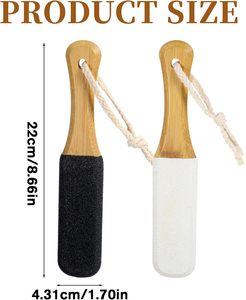 Hot bán Exfoliator công cụ móng chân chân Callus Remover Scrubber cho da chết với tay cầm bằng gỗ chân tập tin cho vòi hoa sen - Product Image 3