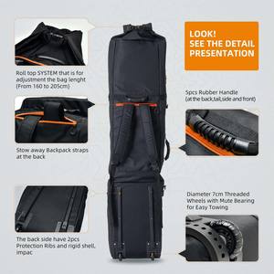 Muestra Gratuita de Bolsa Acolchada para Snowboard con Ruedas - Bolsa de Viaje para Snowboard y Botas de Snowboard con Logotipo Personalizado, Gran Capacidad - Product Image 3