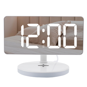 Reloj de mesa Digital de pantalla completa moderno, luz LED nocturna, alarma, espejo de escritorio para jóvenes, pantalla de fecha, movimiento electrónico - Product Image 5