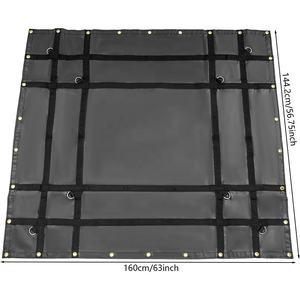 Bâche de protection robuste et imperméable 63 po x 56,75 po en PVC avec sangles réglables pour couverture de voiture - Product Image 2