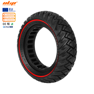 Pneu solide Ulip 10x3 255x80 80/65-6 avec jante rouge pour trottinettes électriques de 10 pouces, caoutchouc durable tout-terrain - Product Image 1