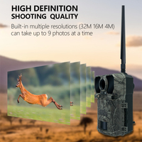 Caméra de chasse sans fil Keepguard 2K 4G avec application iCloud, transmission instantanée LTE, détection de mouvement et panneau solaire