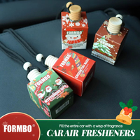 Diffuseur de parfum pour voiture au design de Noël, éliminateur d'odeurs, parfum longue durée, désodorisant liquide suspendu avec flacon en verre