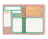 Benutzer definierte Druck Leder Kochen Spirale leer 3 Ring Jordan Notebook Karten halter Veranstalter Papier Holz Zinn Box Buch Rezept Binder
