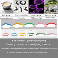 Lampu Plafon Flush Mount Warna Macaron Besi Langsung dari Pabrik, Lampu Anak Grosir untuk Proyek Sekolah, Taman Kanak-Kanak, dan Penitipan Anak