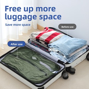 Bolsa de Compresión al Vacío QT-02 Mediana 70D TPU Reutilizable para <span class=keywords><strong>Ropa</strong></span>, Extracción de Aire, a Prueba de Humedad, Hermética, para Viajes, Almacenamiento - Product Image 2