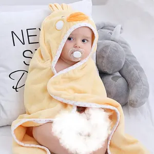 Hot Sale Factory Direct Poncho Organic Cotton Baby Animal Hooded Towel For Children