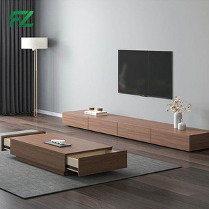 Mueble de TV Moderno de Lujo de 65 Pulgadas con Función de Almacenamiento, Panel de Aluminio en Forma de Panal, Mueble de Salón para Hotel y Apartamento - Product Image 1