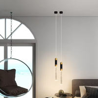 TOGETHER Métal Acrylique Lampe Suspendue Unique Lumière Chaude Effet Lumineux Suspendu pour Îlot de Cuisine de Chevet