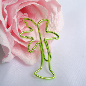 Màu xanh lá cây sáng bóng cây cọ hình kim loại tiền và kẹp giấy - Product Image 2