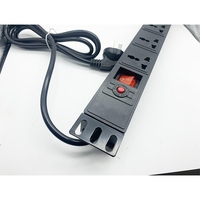 PDU universel AU US EU UK Israel Plug 1U 19 pouces PDU Network Cabinet Rack module Socket Alliage d'aluminium 10A 16A PDU