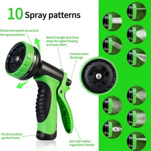 Manguera de jardín extensible Xinglun de 50 pies, manguera de riego retráctil de tela con boquilla de pulverización para uso en exteriores - Product Image 3