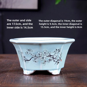 <span class=keywords><strong>Vasi</strong></span> di fiori in ceramica per interni di qualità eccezionale Bonsai pianta e paesaggio vaso di pittura per uso giardino - Product Image 5