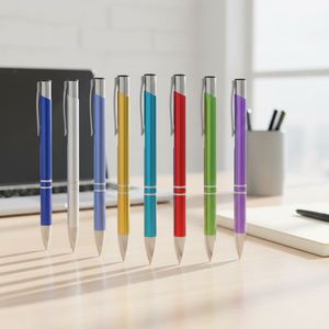 Stylos à bille en gros à prix réduit, personnalisables avec logo, en métal, pour hôtels, bureaux, publicité, cadeaux promotionnels - Product Image 4