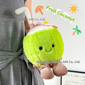 Hải Nam 8inch dừa trái cây nhồi bông gấu đồ chơi sang trọng Máy mô phỏng búp bê bên bờ biển đạo cụ ảnh thêu giảm căng thẳng lưới - Product Image 2