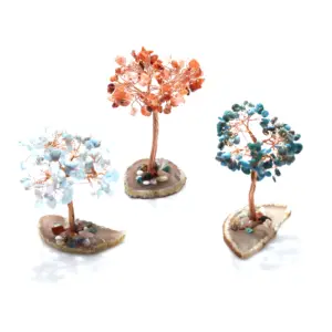 Wholesale Natural Crystal Gemstone Fortune Money Tree Feng Shui For Home Ornamental Centerpieces