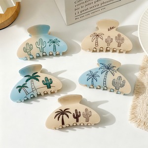 Pinzas para el Cabello Personalizadas, Estilo Isleño Refrescante <span class=keywords><strong>de</strong></span> Verano, Pinzas para el Cabello con Diseño Simple <span class=keywords><strong>de</strong></span> <span class=keywords><strong>Palmera</strong></span> <span class=keywords><strong>de</strong></span> Coco y Cactus, Venta al por Mayor para Mujeres - Product Image 1