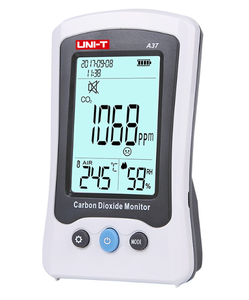UNI-T A37 CO2 <strong>Meter</strong> with LCD <strong>Display</strong> Simultaneously <strong>Displays</strong> CO2 Concentration <strong>Temperature</strong> <strong>Humidity</strong> and Date/<strong>time</strong> with Alarm - Product Image 3