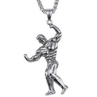 yunnique Collier Punk pour Homme en Acier Inoxydable avec Pendentif Tête de Chèvre Rétro Européen Américain, Bijou Gravé Signe du Zodiaque Animal, Cadeau