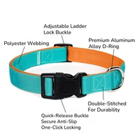Collar de perro ajustable, arnés y cuerda de tracción de tres piezas