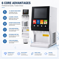 Distributeur automatique de jus de fruits à 4 robinets pour la vente en gros, machine commerciale pour la préparation de boissons fraîches aux fruits