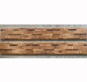 Parterre de sol en bois massif à grain multi-plis, 200mm, imperméable, Chevron, noyer