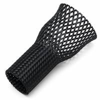 Gaine tressée en PET noir de qualité marine, tube protecteur extensible pour câbles de bateau