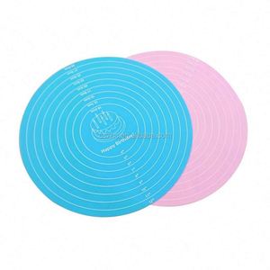Printed Kitchen Silicon Cooking <b>Baking</b> Mat OEM & ODM 30cm Round Dough Pastry <b>Silicone</b> <b>Baking</b> Mat With Measurements - Product Image 2