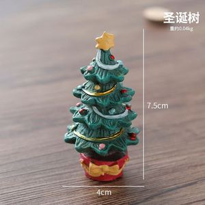 Ornements en résine, figurines d'animaux, décoration de Noël, singe, Père Noël, bonhomme de neige, mouton, cerf, lapin, ours, écureuil, cadeau, arbre de Noël - Product Image 4