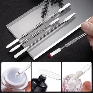 Varilla mezcladora de acero inoxidable de doble punta, herramienta para mezclar muestras de color, varilla para mezclar pegamento, varilla para amasar pegamento, herramienta para decoración de uñas. - Product Image 2