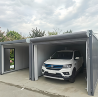 Abri de voiture extérieur modulaire en acier préfabriqué, entrepôt, atelier, abri facile à installer, maisons préfabriquées, garage pour voiture, maison conteneur