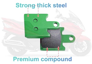 Plaquettes de disque de frein avant de moto E Mark pour <span class=keywords><strong>Suzuki</strong></span> Burgman 400 250 Skywave SYM <span class=keywords><strong>GT</strong></span> <span class=keywords><strong>500</strong></span> Kawasaki SC Epsilon 250 - Product Image 4