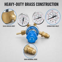 Détendeur de pression d'oxygène en aluminium avec débitmètre pour soudage MIG, réducteur de gaz acétylène propane 250 bars, entrée G5/8 DN40 CE ISO pour découpe
