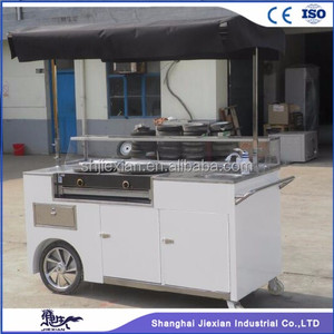 JX-CC180 Carrito de Comida Callejero con Estructura de Aluminio y Acero Inoxidable, Máquina Expendedora de Café, Crepas y Tacos, 110V/220V, para Comida Rápida - Product Image 5