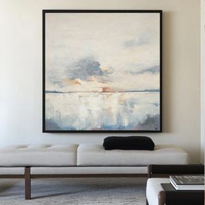 Peinture murale Wabi Sabi Home Hotel, nature morte abstraite, acrylique, peinte à la main, grande taille, texture 3D, encadrée, esthétique - Product Image 6